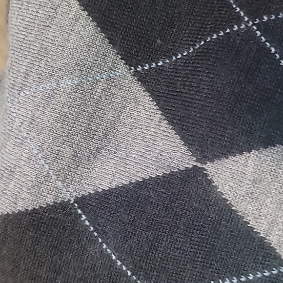 Pronto-Uomo XLT 50%Merino Wool argyle sweater Men's black grey lt blue - Picture 10 of 10